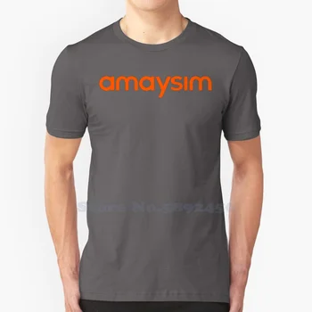 Amaysim Australia Limited Повседневная футболка с логотипом с принтом уличной одежды Графическая футболка из 100% хлопка