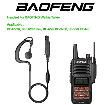Baofeng Водонепроницаемая рация Двусторонняя радиосвязь UV-9R Eear Hook PTT Микрофонная гарнитура для UV9R Pro UV-82WP UV-9R PLUS BF-9700 UV-XR