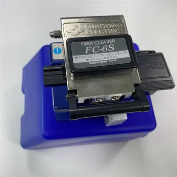 FTTH Высокоточный волоконно-оптический скалыватель FC-6S с волоконным сборщиком лома Режущий нож Blue Box FC6S