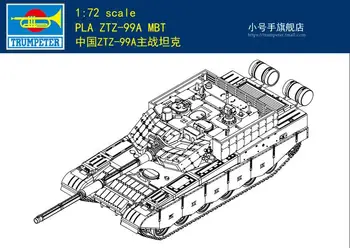 Trumpeter 07171 1:72 Китайский основной боевой танк ZTZ-99A Пластиковый модельный комплект Новинка