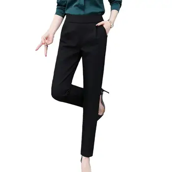 Женские костюмные брюки Универсальные женские костюмные брюки Slim Fit Женские брюки с высокой талией и эластичным поясом для рабочей одежды