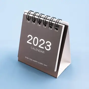 Мини-календарь Экологичный настольный календарь Прочный на разрыв Планировщик стола Delicate 2023 Standing Flip Desktop Calendar